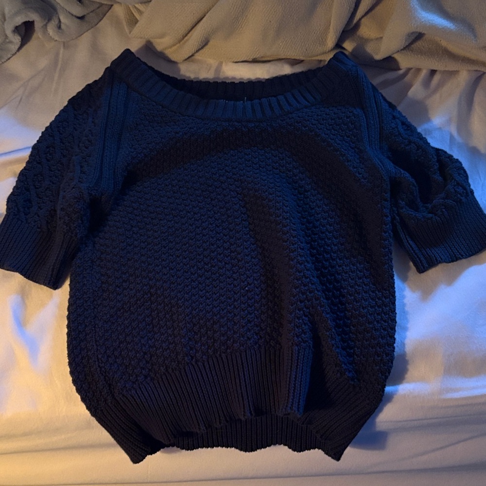 The Limited Dark Blue Off-the-Shoulder Sweater